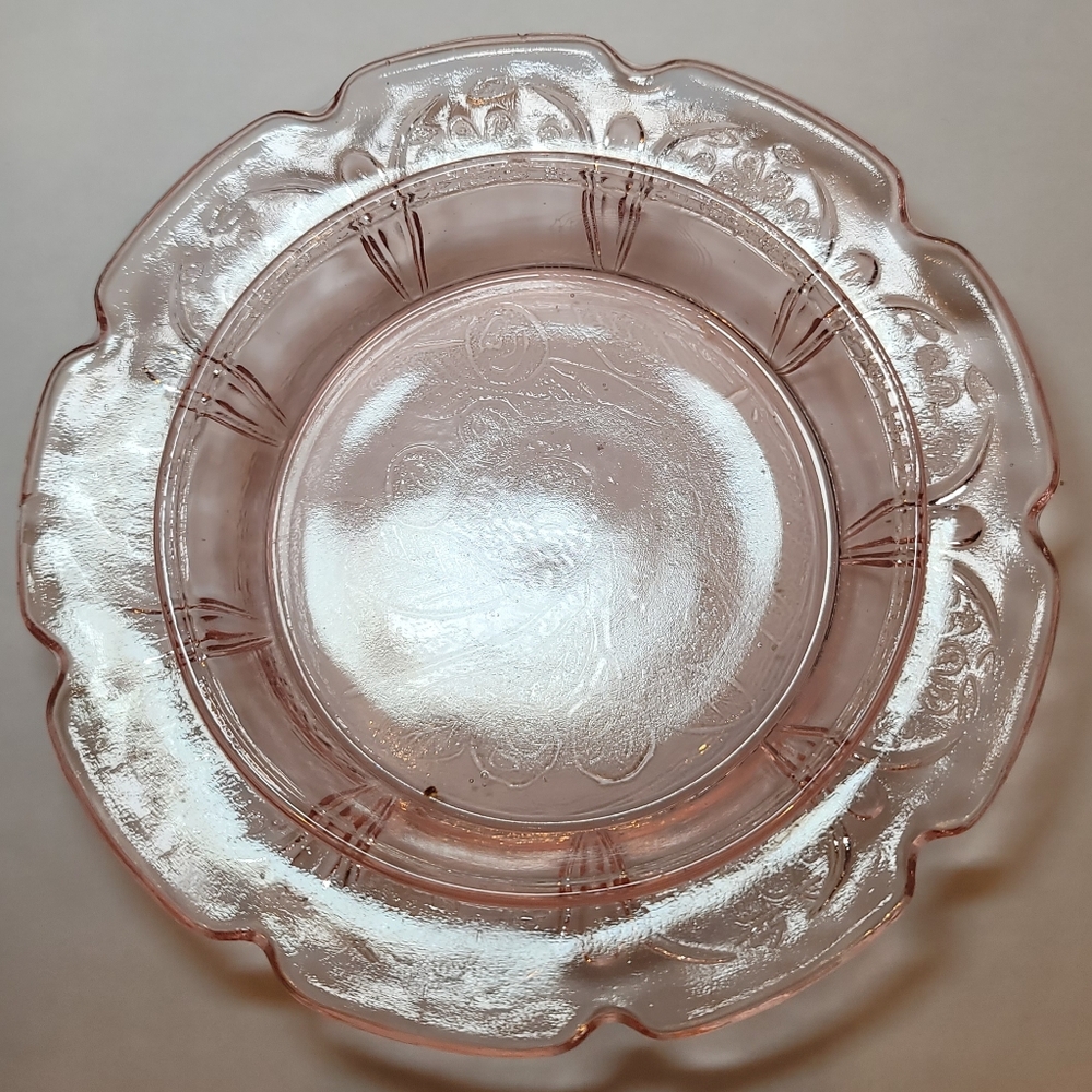 0825.  Jeannette Glass Cherry Blossom ~ Pink Depression Glass ~ Cherry ~ Dish ~ - Picture 2 of 9